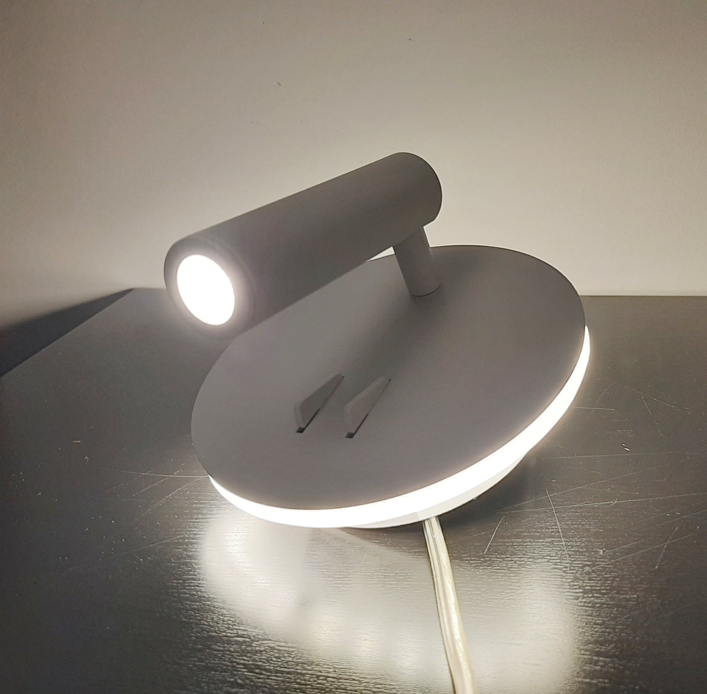 Aplique LED con interruptor 9W 3000K Luz Indirecta y Foco Orientable 6000K