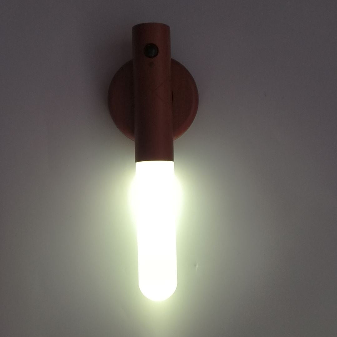 Aplique LED sin Cables 1W de Madera, con Sensor, Regulable en Tono e Intensidad y USB-C
