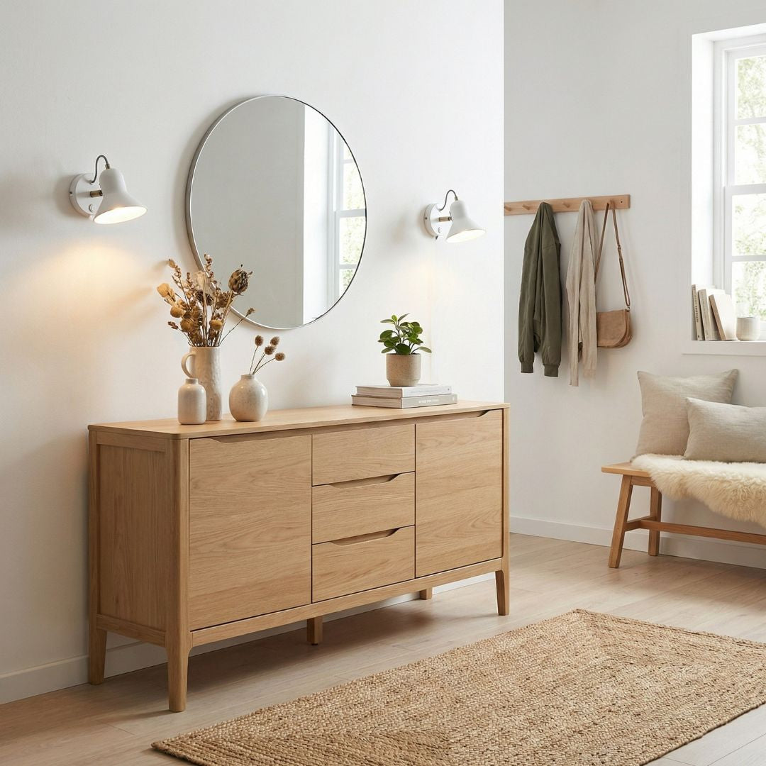 Aplique de parede com interruptor endereçável de metal