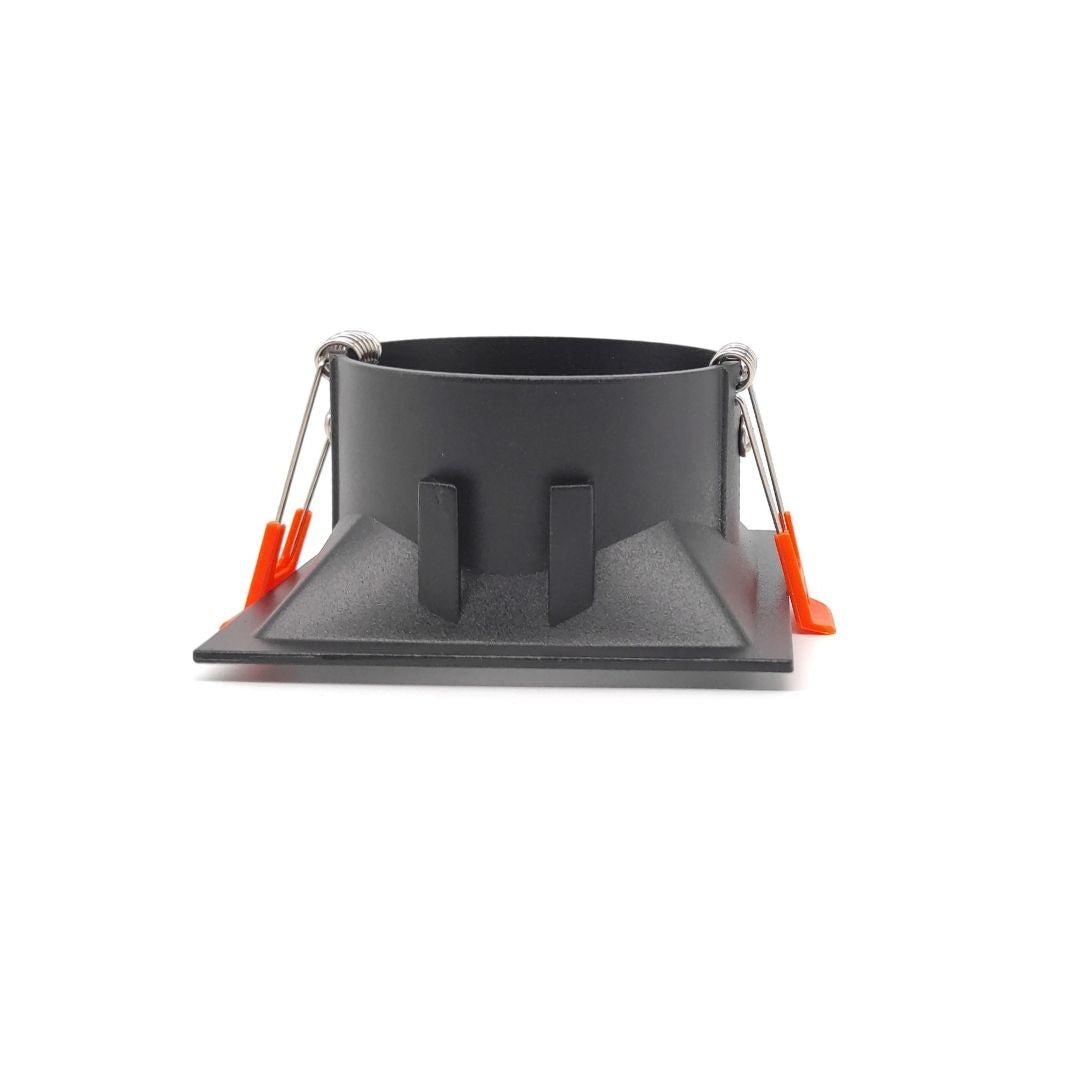 Anneau inclinable carré coupé 80 mm et douille GU10