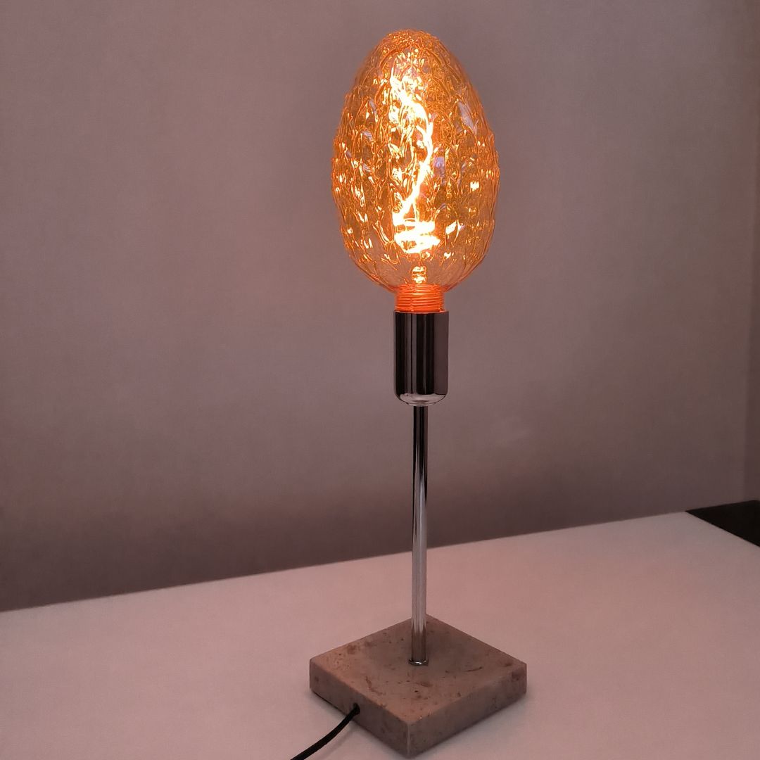 Bombilla LED Decorativa E27 4W 1800K Filamento Piña Cristal Dorado 1
