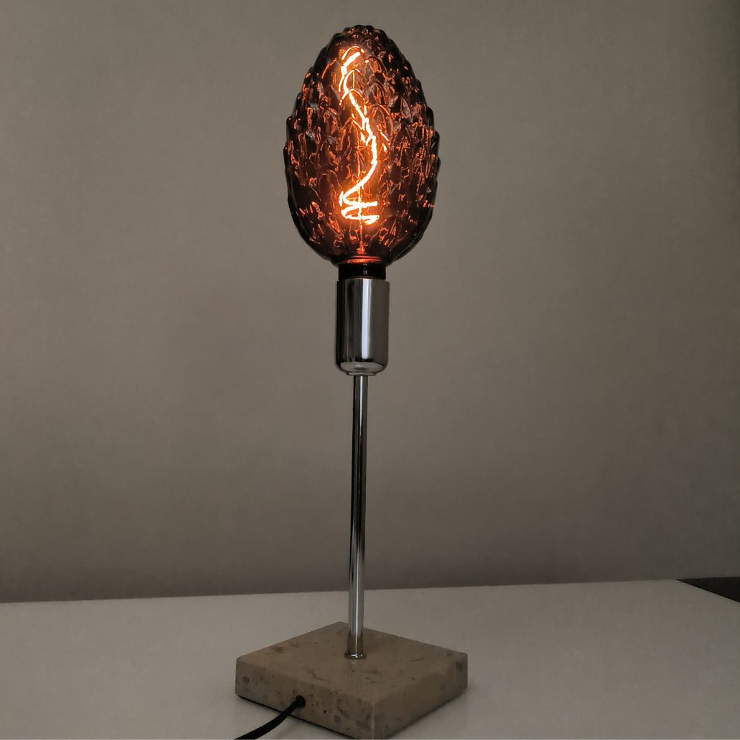 Bombilla Decorativa Filamento Led E27 4W 1800K Piña Cristal Gris