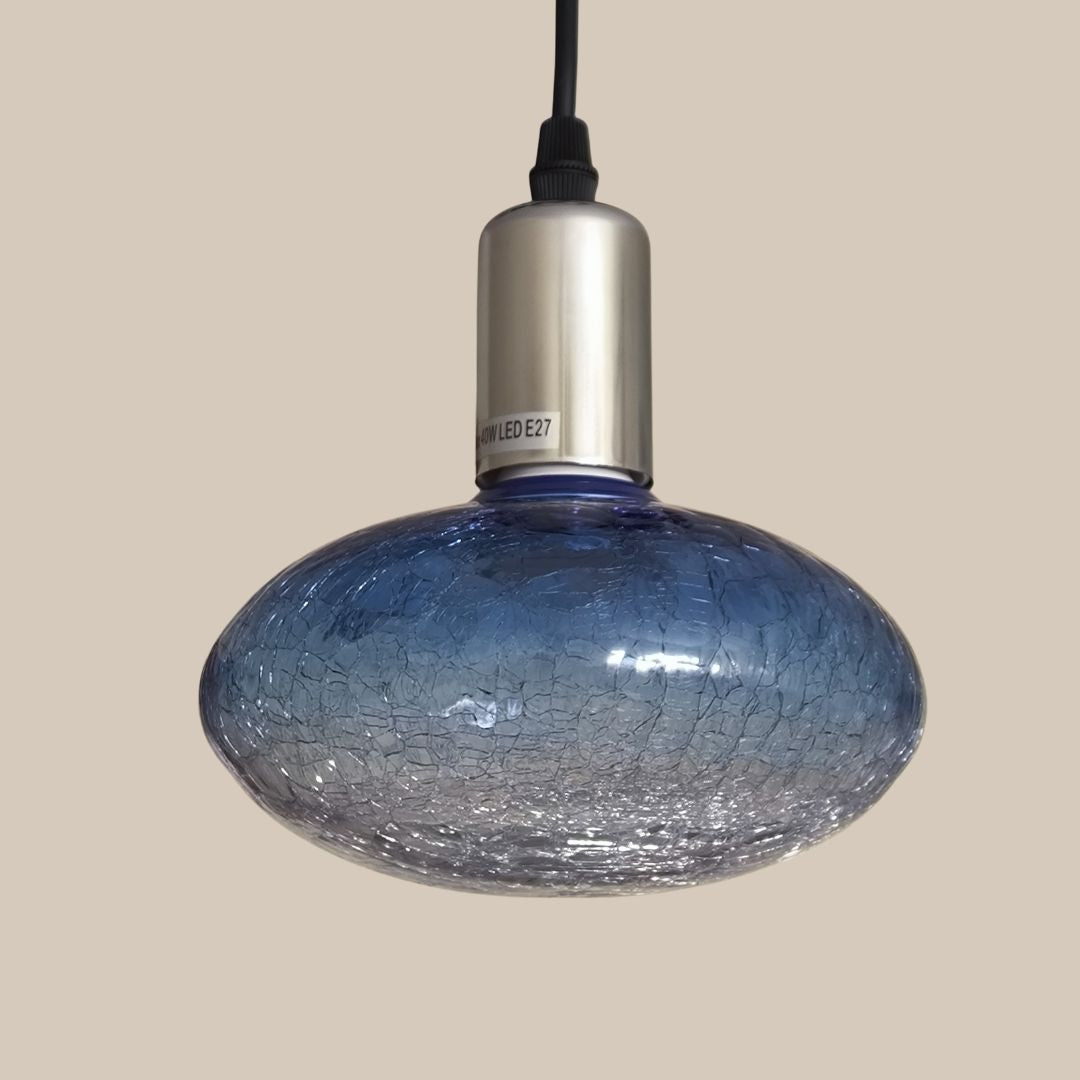 Bombilla LED UFO Craquelada Azul 3,5W E27 3000K – Luz Cálida Decorativa