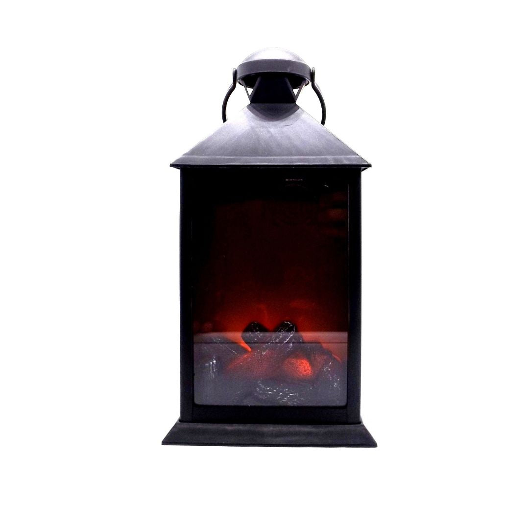 Lanterne décorative LED avec effet flamme de feu