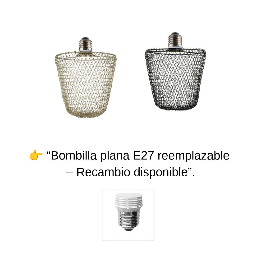 Lampe à Suspension LED Corde Naturelle 4W 3000K Ove 120mm x 153mm
