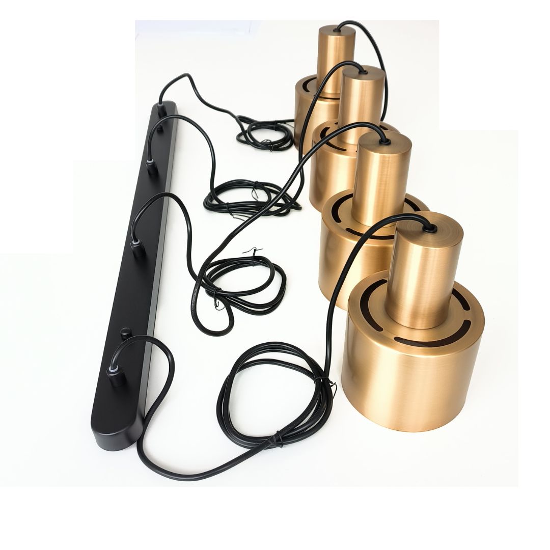 Lámpara Colgante de Metal 4xE27 Focos Serantes