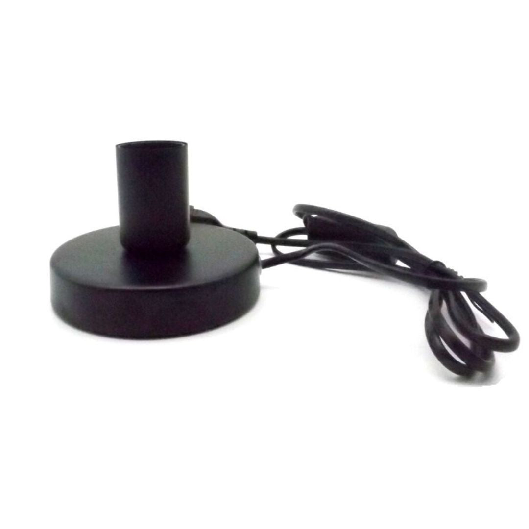 Lámpara de Mesa de Metal con Cable e Interruptor para Bombilla