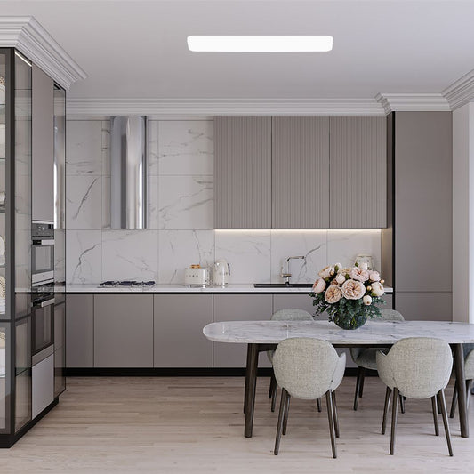 Plafón LED CTT 50W con Cambio de Tono, Rectangular 168x950x56 mm