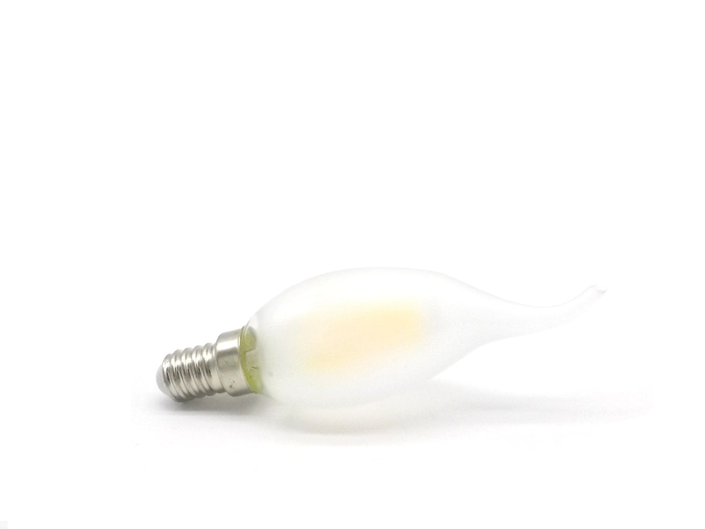 Bombilla Vela Mate Filamento Led 4W Punta Torcida.