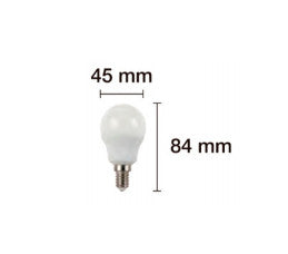 Pack 5 Bombillas Esféricas Led E14.