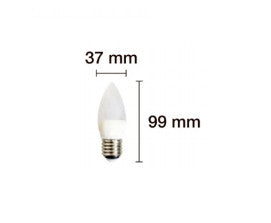 Pack 5 Bombillas Vela Led Eco E27.