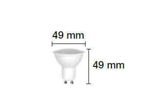 Pack 5 Bombillas Dicróicas Led Eco GU10 6W.