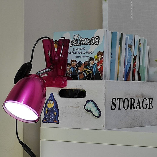 Flexo Led con Pinza de Sujeción Mini 3w 6400K Rosa