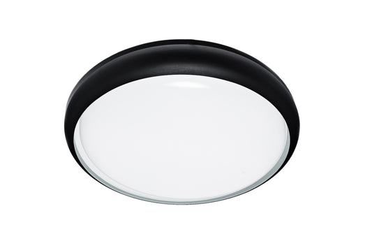 Plafón Led Redondo de Aluminio Negro 40w 3000k