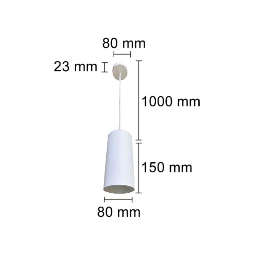 Lâmpada pendente de teto em tubo LED 15W 3000K 15cm