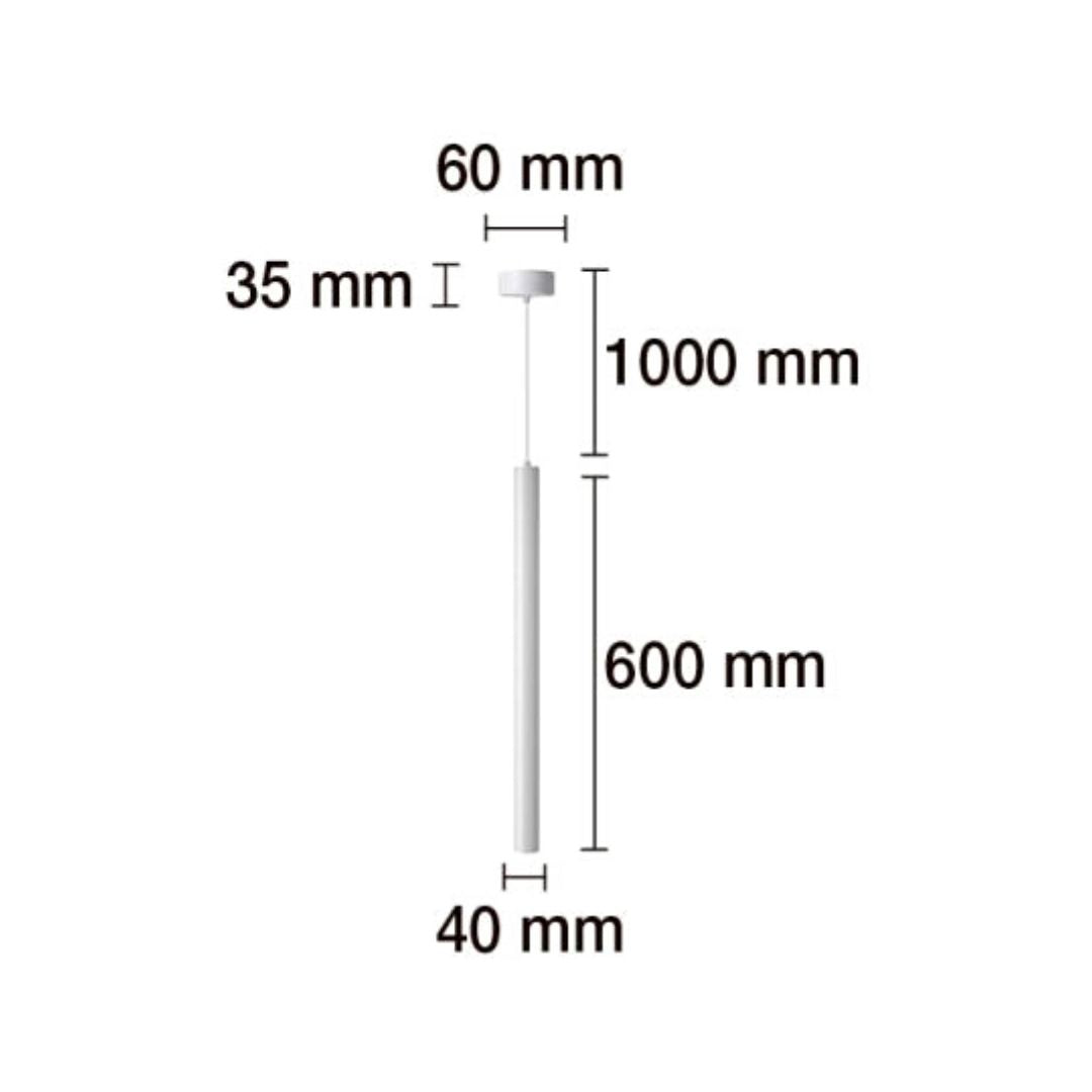 Lampe à Suspension de Plafond Tube LED 8W 3000K 60cm