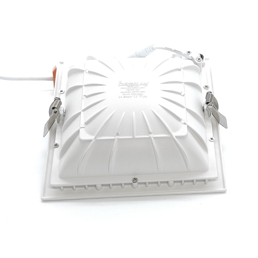 Downlight LED Empotrable Regulable 18W Cuadrado con Led Oculto y Corte 155mm