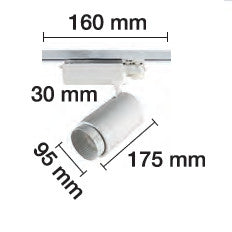 Foco Carril Led 4 Vías Ángulo Ajustable Trifásico.