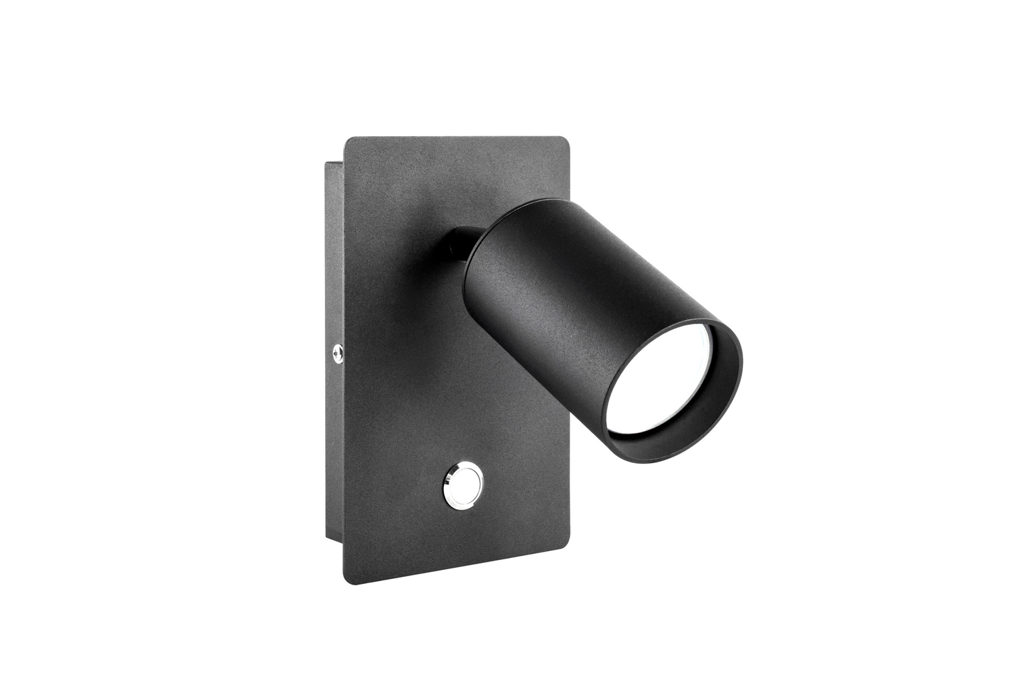 Luz de parede LED GU10 ajustável com interruptor preto