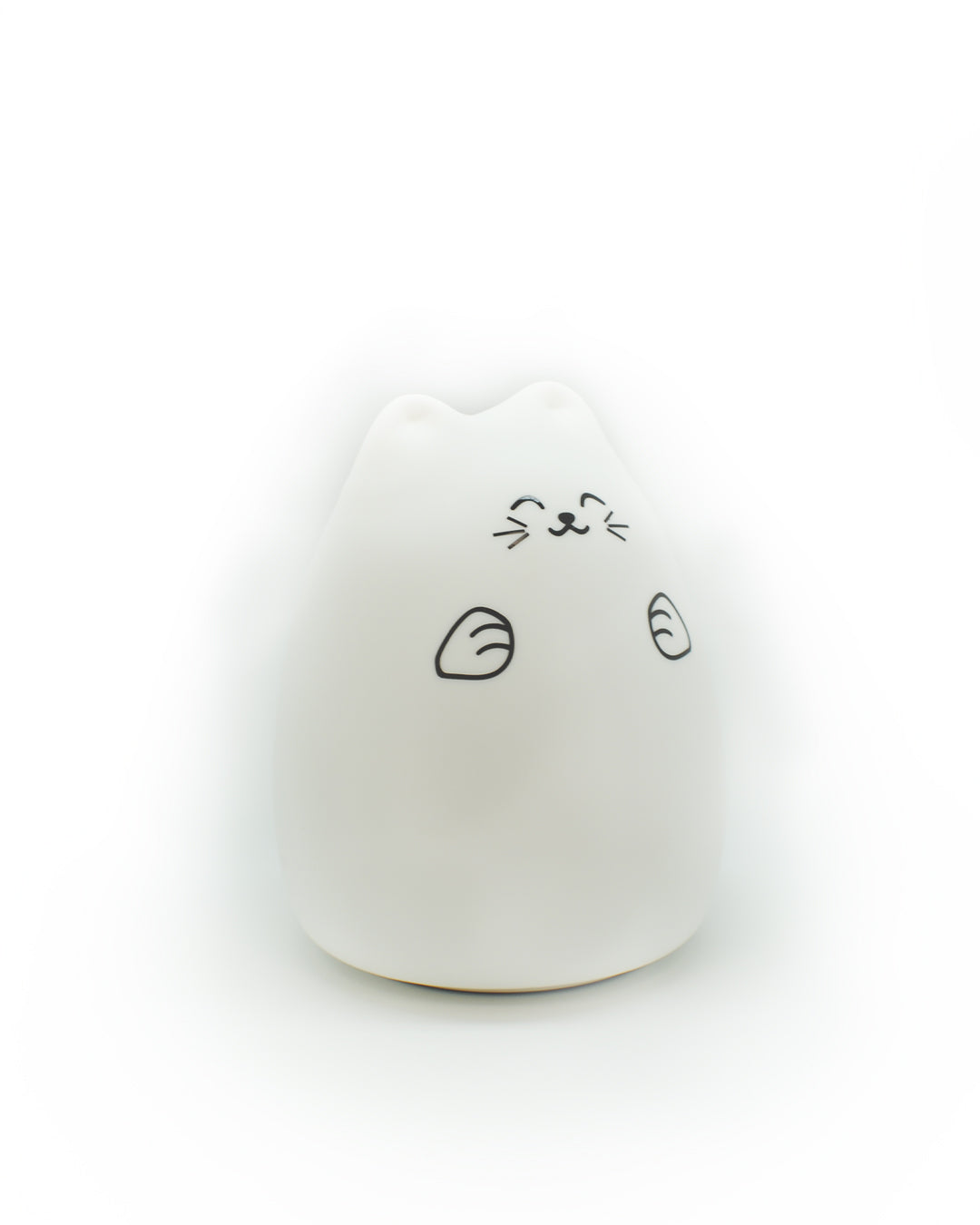 Luz noturna LED de gato de silicone com USB.