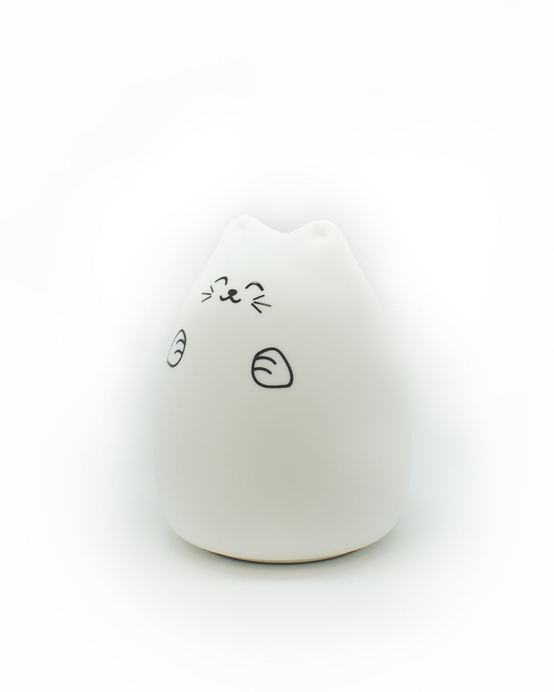 Luz noturna LED de gato de silicone com USB.