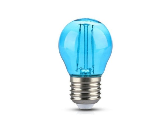 Bombilla Esférica Filamento Led E27 1,5 W Luz Azul