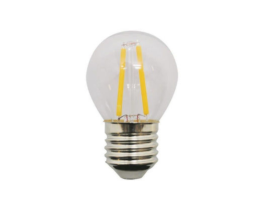 Bombilla Esférica Filamento Led E27 1,5w Luz Amarilla