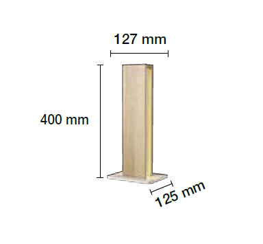 Lámpara de Mesa LED Madera Clara y Base Blanca 15W 3000K