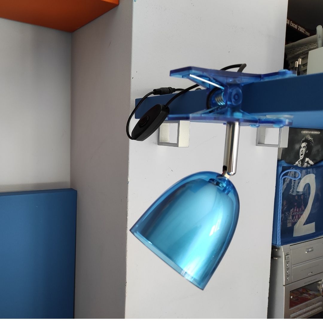 Flexo Led con Pinza de Sujeción Mini 3w 6400K Azul