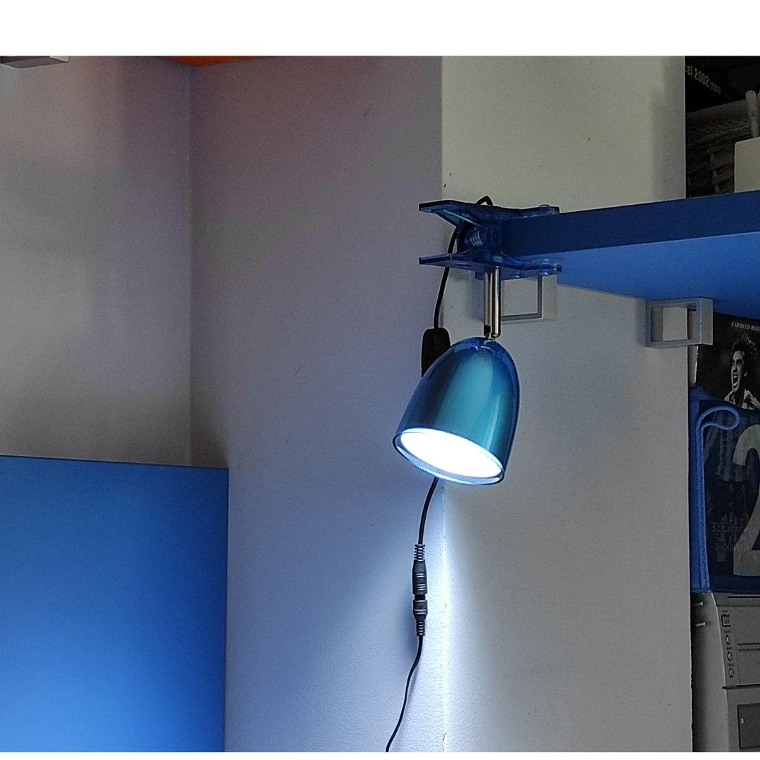 Flexo Led con Pinza de Sujeción Mini 3w 6400K Azul
