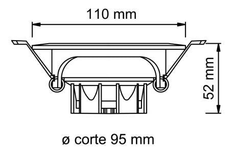Downlight LED Encastrable Adressable Rond 8W 3000K - Coupe 95 mm