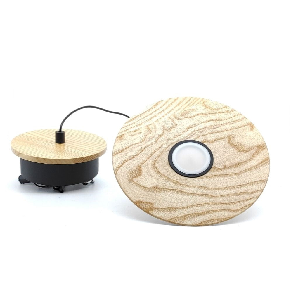 Candeeiro Suspenso LED 5W 3000K Círculo de Madeira - Iluminação Moderna e Natural