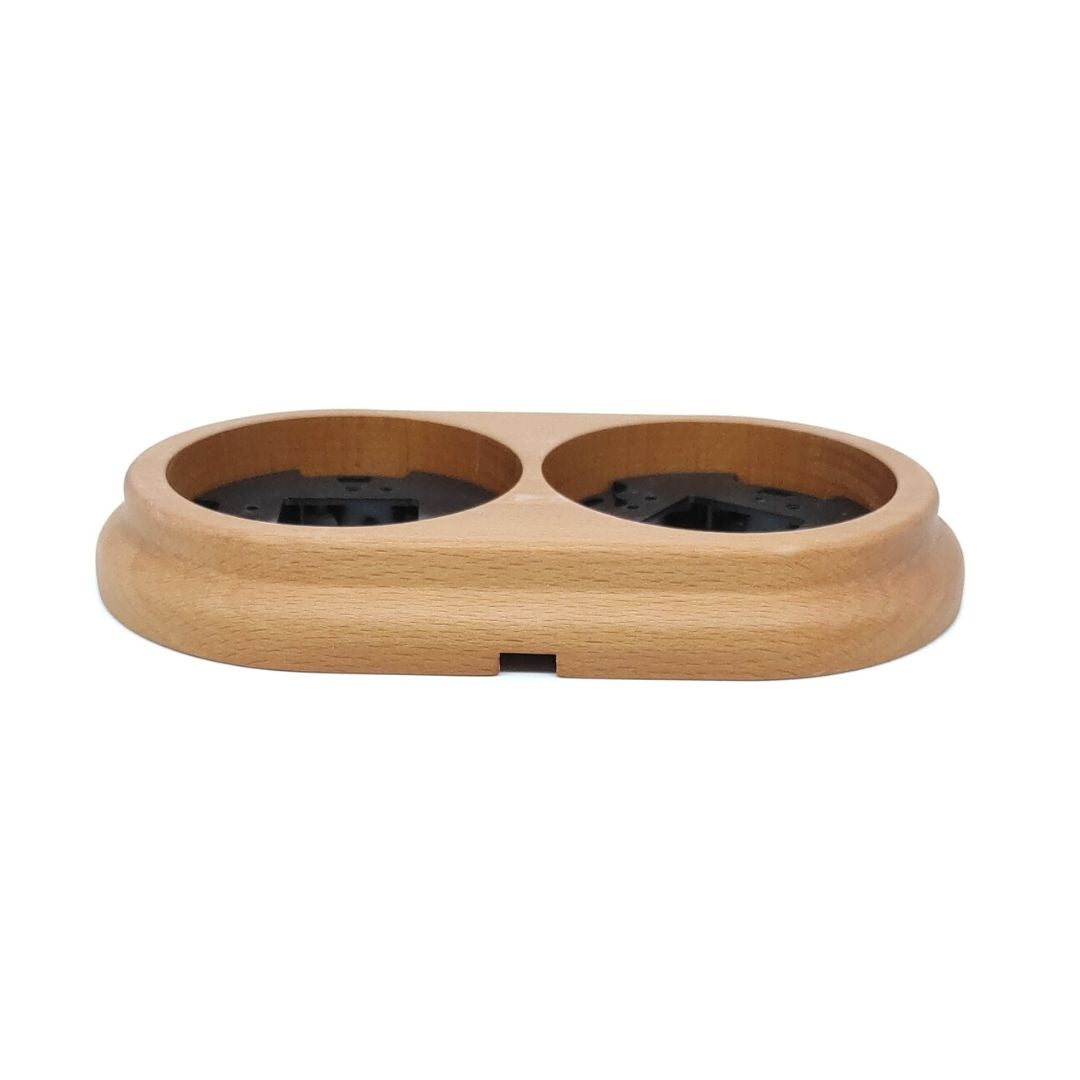 Marco Doble Superficie en Madera Clara