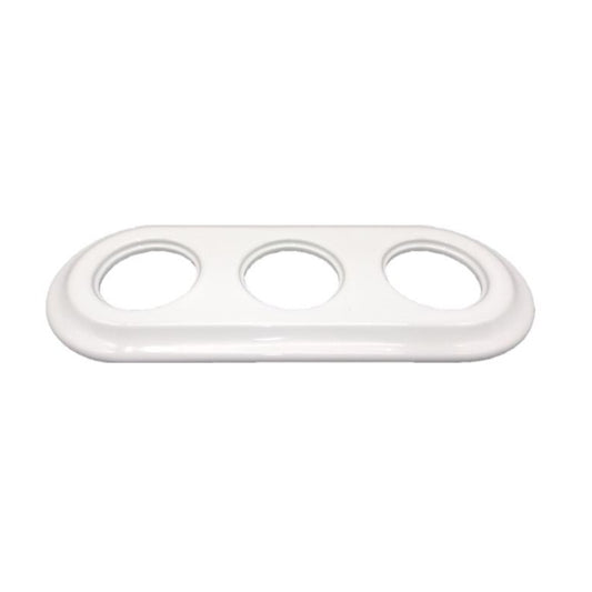 Marco Triple para Empotrar de Porcelana Blanca