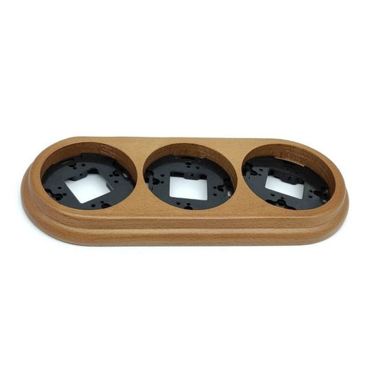Marco Triple Superficie de Madera