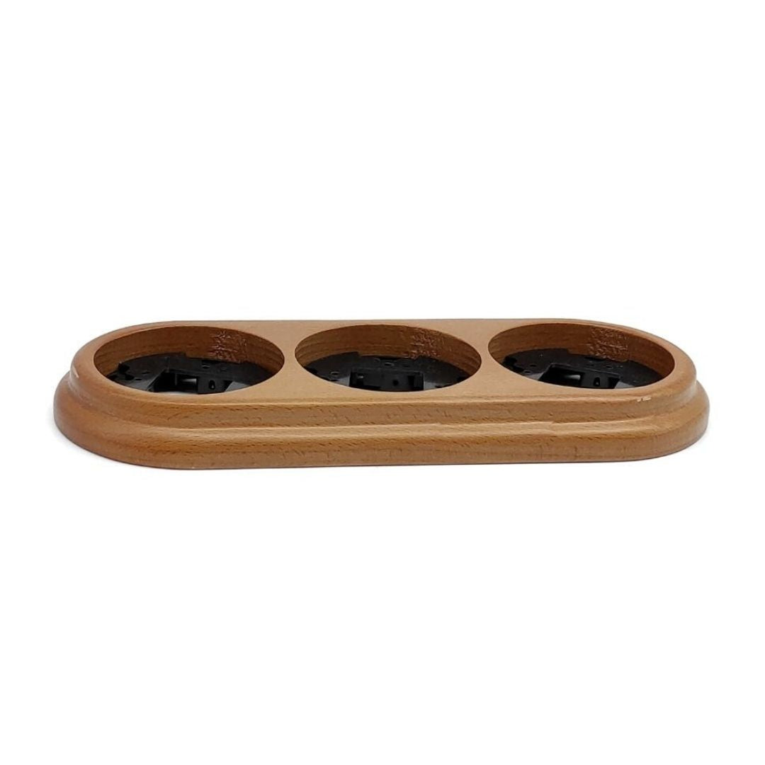 Marco Triple Superficie de Madera