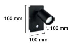 Aplique de Pared Led GU10 Orientable con interruptor Blanco