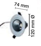 Foco Downlight LED Ajustável 9w Corte 93 mm