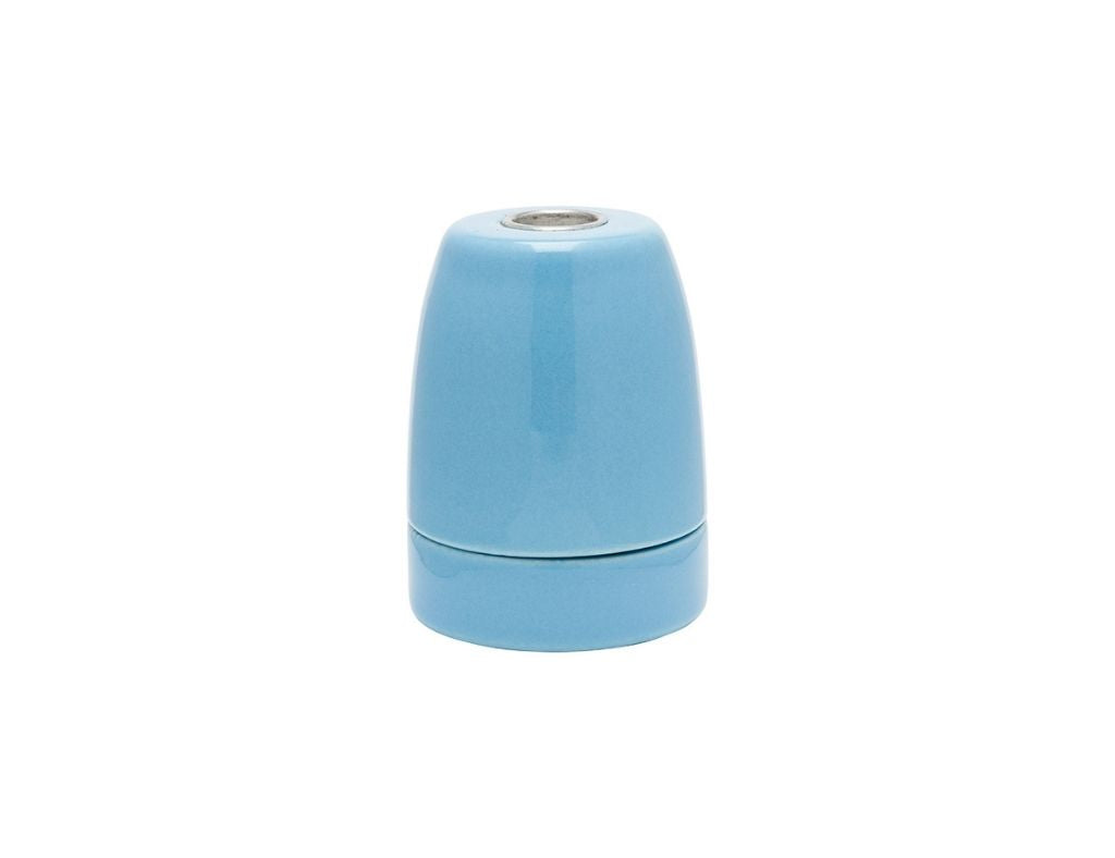 Portalámparas E27 de Porcelana Azul