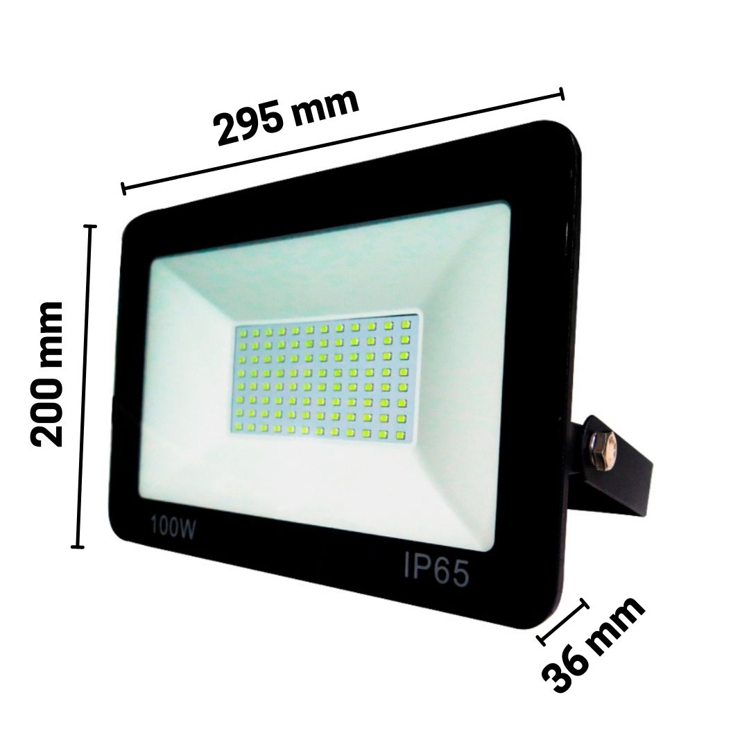 Projetor Led Extraplano 100w 4000k-6500k IP65