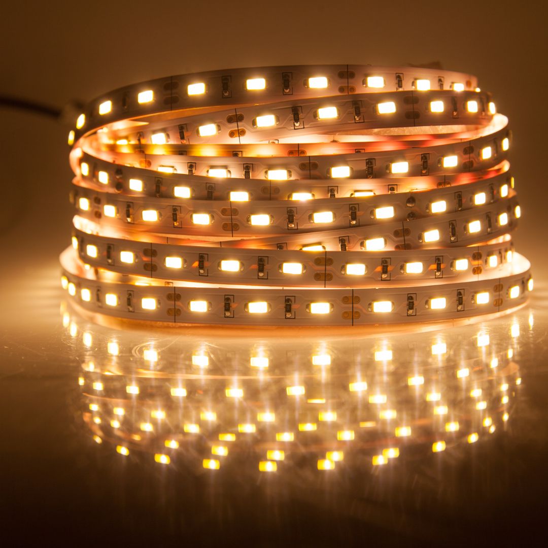 Fita Led Flexível 15W/MT 2700K 230V 120LED/MT IP68 largura 12mm, corte 10cm, vendida por metro