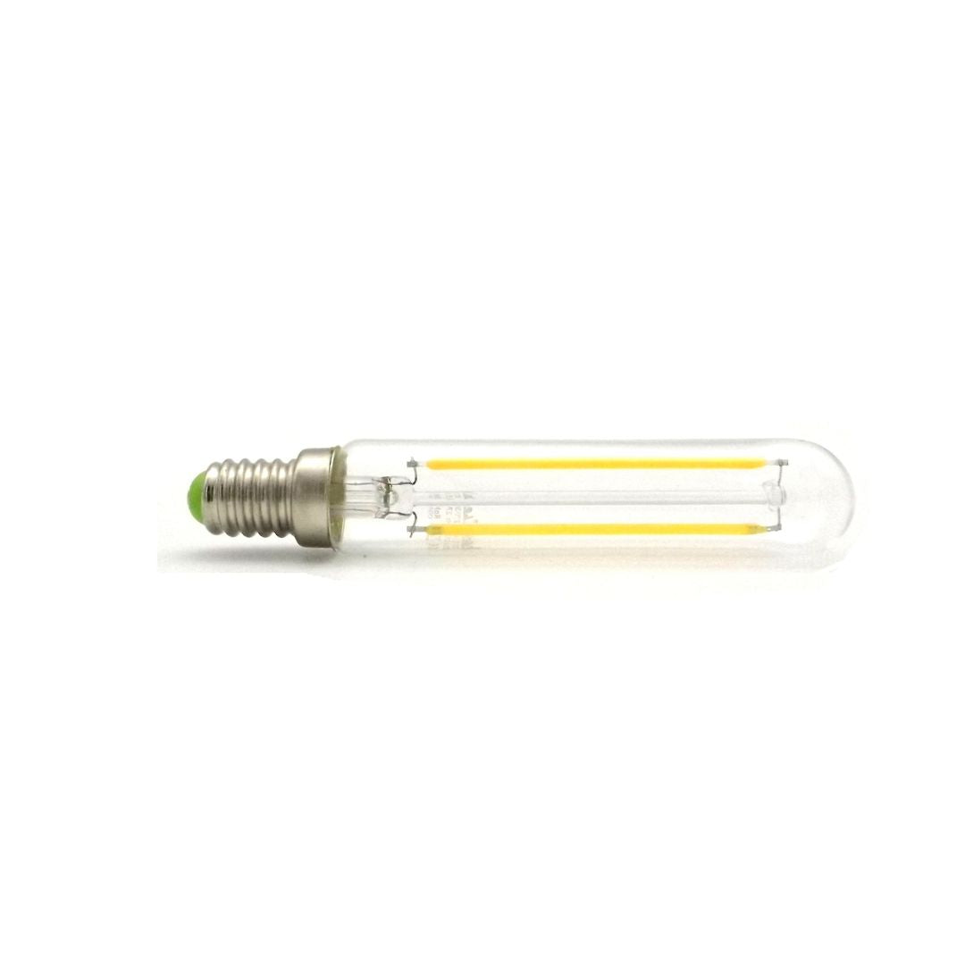 Bombilla Tubular Filamento LED E14 3W 2700K Cristal Transparente