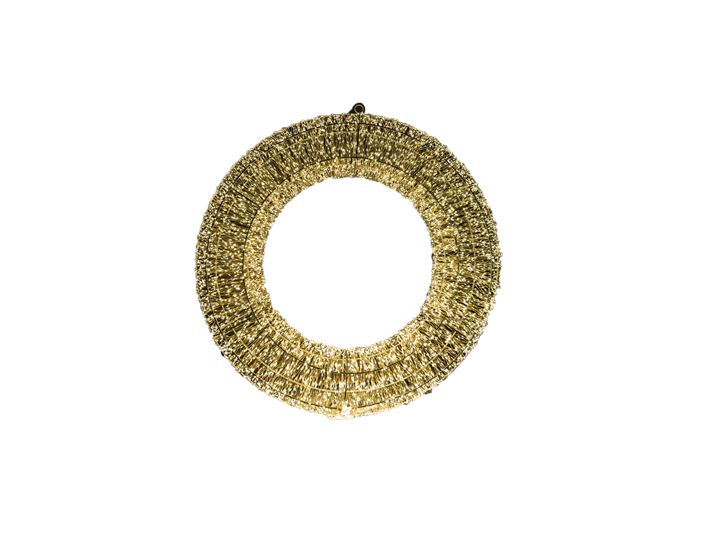 Couronne de Noël Lumineuse 3D 36cm 960 Leds Lumière Chaude 3000k