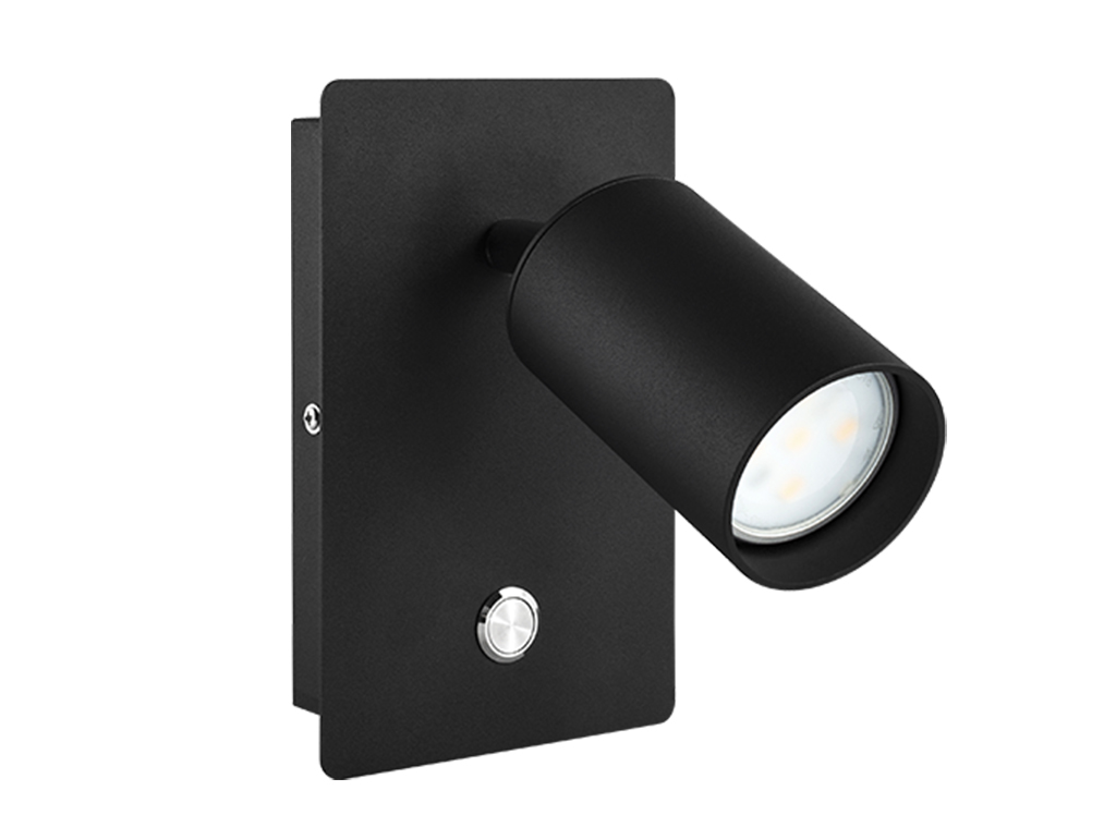 Applique murale LED GU10 orientable avec interrupteur blanc