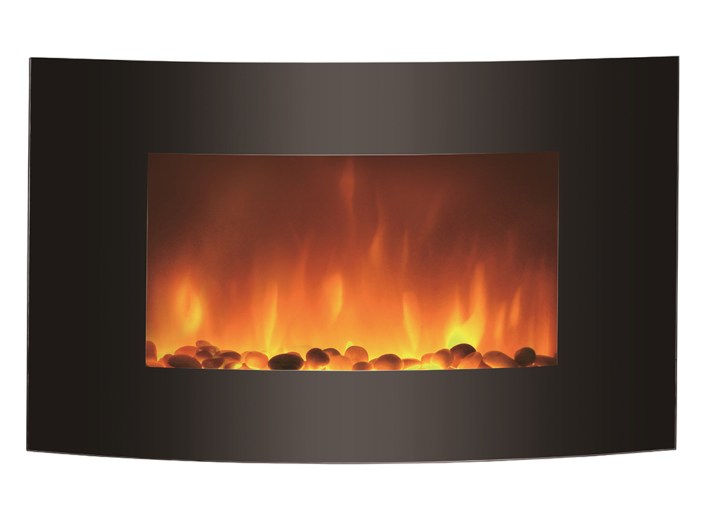 Cheminée Électrique Multifonction avec Effet Flamme, Puissance Réglable et Lumière RGB
