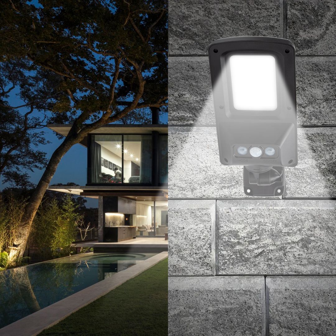 Aplique Farola Solar LED 6500K 300lm IP45 con Sensor Movimiento y Crepuscular
