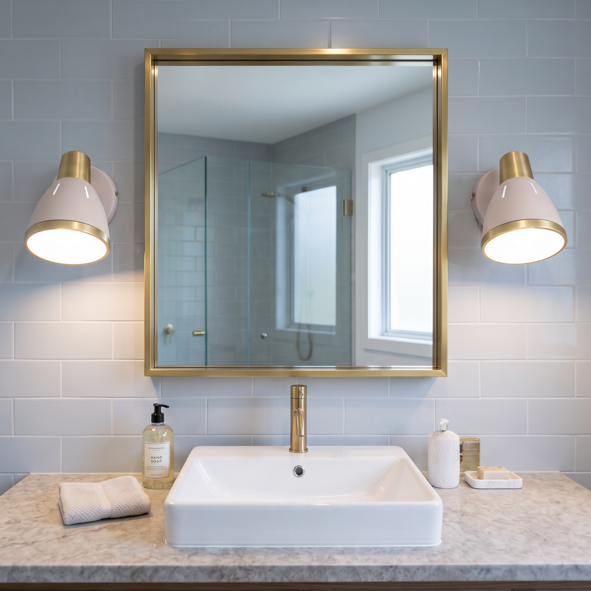 Aplique de Pared con Interruptor, Orientable de Metal Blanco y Dorado 1