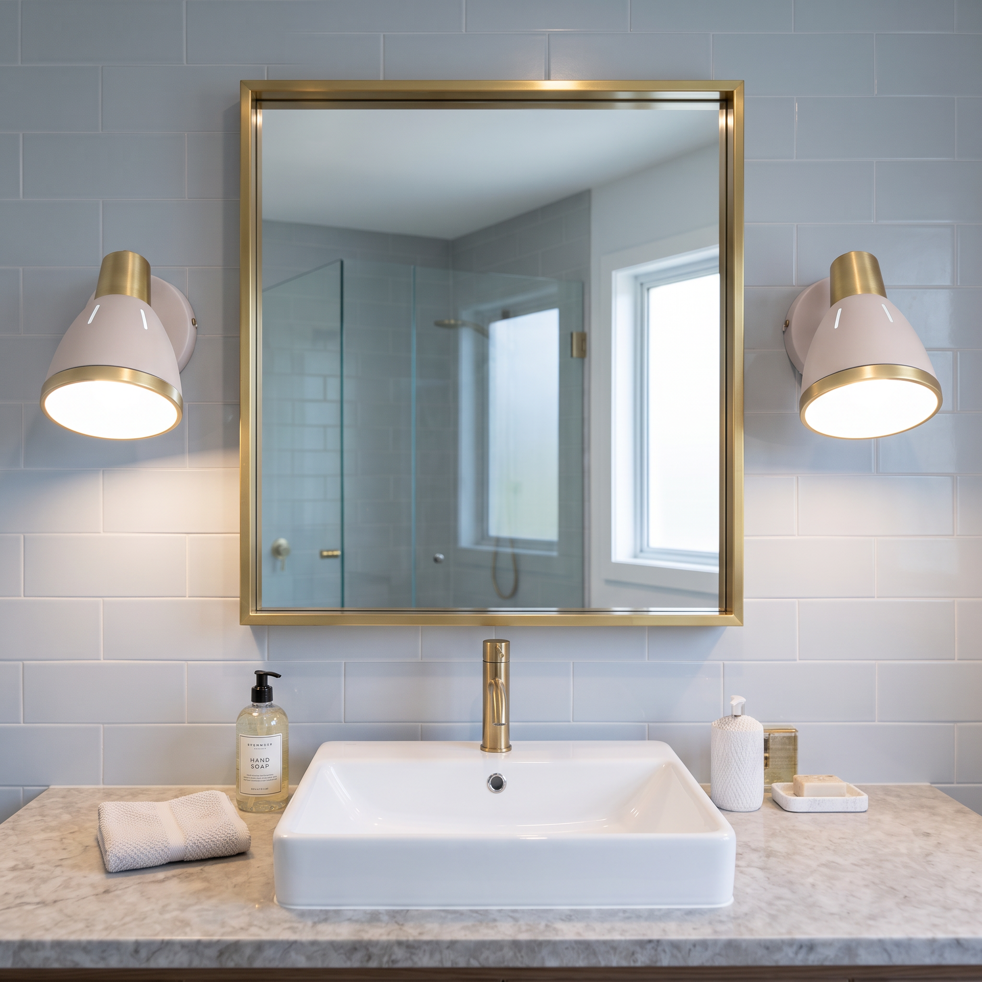 Aplique de Pared con Interruptor, Orientable de Metal Blanco y Dorado 1