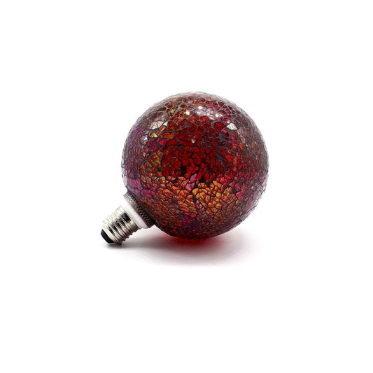 Bombilla Decorativa LED E27 4w Globo G125 en Cristales Rojos 1