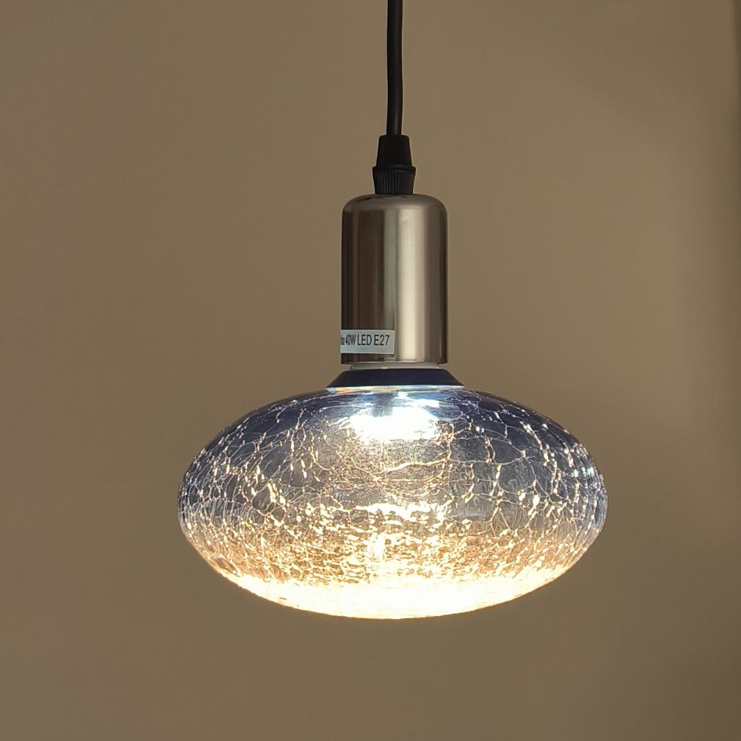 Bombilla LED UFO Craquelada Azul 3,5W E27 3000K – Luz Cálida Decorativa